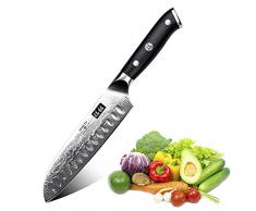 SHAN ZU Damast Santokumesser Kochmesser 67 Schichten Damastmesser Messer mit G10 Griff - PRO Series