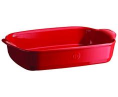 Emile Henry hochwertige Auflaufform Gratinform aus Keramik Wein/Rot 36x23cm 2,94l Made in France