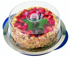 APS Thermo-Set 5-teilig – Hochwertiges Tablett-Set bestehend aus Einer stabilen Schale, einem Edelstahl-Tablett, Zwei Kühl-Akkus und Einer Frischhaltehaube