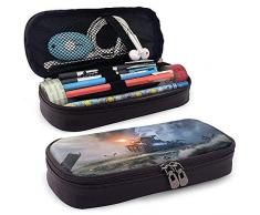 PU-Leder-Federmäppchen mit Reißverschluss, Kühlbehälter mit großem Fassungsvermögen Stifthalter-Stifthalter, Schminktasche