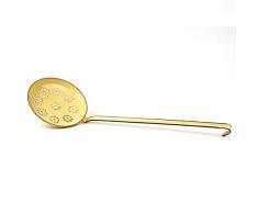 Riess Kelomat - Backschaufel, Sieblöffel, Schaumlöffel - 12cm - Gelb - Emaille - nostalgische Küchenhelfer