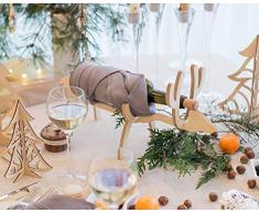 Hölzerner Flaschenhalter - Hölzerner Wein Flaschenregal - Elch Flaschenhalter - Weihnachten Weinregal - Weihnachtsgeschenk - Weihnachtselch - Santa Elch Weinregal