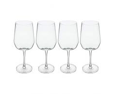 Jamie Oliver Barware Rotweingläser-Set, 4-TLG, Rotweinglas, Rotwein Glas, Weinglas, Glas, Transparent, 600 ml, 554238