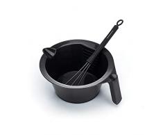 Haare Färben Schale, Anself 2 in 1 Haare Färben Schüssel & Haar Schneebesen Plastikfarbstoff-Cremefarbstoff-Rührschüssel, Friseursalon-Farbfriseur-Styling-Werkzeuge (Zufällige Farben)