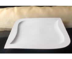 Teller Servierteller Servierplatten Porzellan Weiß Gastronomiebedarf ca.31x31