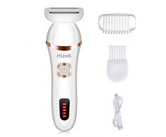 Epilierer für Frauen, Hizek Elektrischer Rasierer, Nass und Trocken Wiederaufladbare Rasierer Frauen, Schmerzlose Damen Epilierer Für Frauen Mit LED-Anzeige,Für Arm, Achsel, Bikinizone, Bein, Rücken