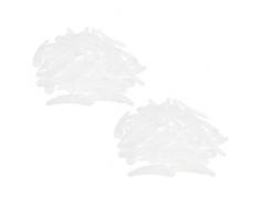 Hellery 100x PP Geschwungene Makeup Tools Löffel Spachtel Make Up Maske Sahnelöffel