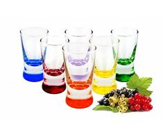 6 Schnapsgläser Tequilagläser X Bunte Gläser Schnaps Shots Stamper Wodkagläser