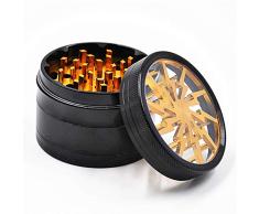 Blitzmodelliermühle 4-Schicht-Durchmesser 63 Mm Premium-Aluminium-Kräutermühlen Mit Pollenfänger Und Reinigungsbürste,Gold