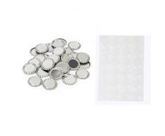 PIXNOR 100pcs Flaschenverschlüsse Linerless 120St Klebstoff Bottle Cap Aufkleber