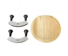 Westmark Wiegemesser mit 2 Klingen, Gesamtlänge: 17 cm, Rostfreier Edelstahl/Kunststoff, Due, Silber/Schwarz, 12942270