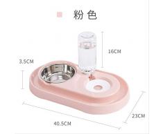 MCYYY Pet Double Bowl Auslaufsicherer Mundschutz Automatischer Wasservorrat Katzenschüssel Hundenapf Katzenfutterbecken Hundenapf Schüssel Schüssel Topfzubehör A