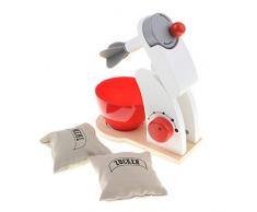 SM SunniMix Kaffeemaschine Kinder Holz Rollenspiel Holzspielzeug Waffelautomat Küchenmaschine mit Zubehör Pädagogisches Spielzeug - Mischer