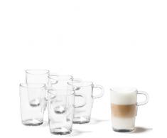 Leonardo Tasse Loop, Latte-Macchiato Glas, Basic-Stil, Trink-Glas, spülmaschinengeeignet, 365-ml Füllmenge, 6-teilig, 043366