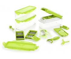 Genius Nicer Dicer Plus | 18 Teile | Kiwi | Alles-Schneider | Obst- und Gemüseschneider
