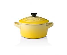 Le Creuset Mini-Cocotte/ Bräter, Rund, 200 ml, 10 x 5 cm, Steinzeug, Gelb