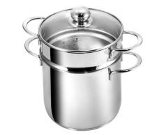 Kopf Induktion Kochtopf Makkaroni, Ø 20 cm, Edelstahl, mit Siebeinsatz für Gemüse