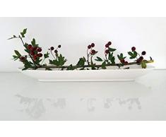 Baguetteschale weiß 100 % Porzellan 35 cm spülmaschinenfest Dipschale Obstschale länglich lang, Maße: 350x88x35 mm, Baguettschiff, Teller, Olivenschale, Anbietschale, Servierschale, Antipasti, Dippschale, Antipastischale, Anrichteteller,