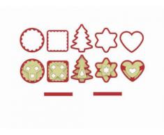 G S D Haushaltsgeräte 32 120 Linzer-Keksausstecher-Set mit Auswerfer, 12-teilig