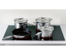 Le Creuset 3-ply Fleischtopf mit Deckel, Ø 24 cm, Rostfreier Edelstahl, 6,0L Volumen, Für alle Herdarten inkl. Induktion geeignet, Silber