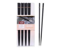 Japanische EssstäBchen 5 Paar Alloy Chopsticks Wiederverwendbare EssstäBchen Waschbar FüR GeschirrspüLer 24.3 cm Herr der Ringe Design (C12)