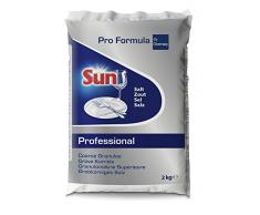 Sun Professional 100848994 Salz grobkörnig, Regeneriersalz für die Spülmaschine, Schutz vor Verkalkung, Spezialsalz, 2 kg