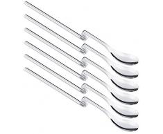 CHG Edelstahl-Löffel mit Anti-Rutsch-Knick, Familien-Set mit 6 Löffeln