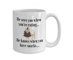 Weihnachts-Tasse mit Hundemotiv, Geschenk für Hunde, 325 ml