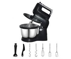 Deeya 3in1 handrührgerät mit rührschüssel für den Gebrauch im Privathaushalt. hand mixer Mischen, Kneten, Schneebesen und mehr, incl 3,5-liter-Edelstahl-Schüssel, Kunststoffklinge (schwarz)