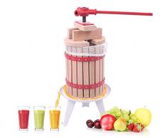 Aufun 6L Obstpresse Fruchtpresse Weinpresse Saftpresse Maischepresse Obstmühle (Obstpresse, 6L)