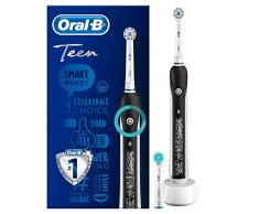 Oral-B Teen Elektrische Zahnbürste, für Teenager ab 12 Jahren, mit visueller Andruckkontrolle, schwarz