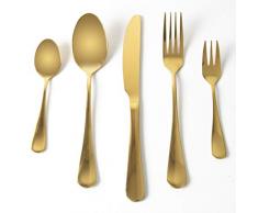 Gold Besteck 30 Stück Edelstahl, Goldbesteck Set, Gold Besteck Set für 6 Personen, Besteck Service
