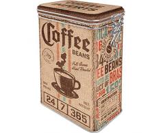 Nostalgic-Art Retro Kaffeedose - Coffee & Chocolate - Coffee Sack, Blech-Dose mit Aromadeckel, Vintage Geschenk-Idee für Kaffee-Liebhaber, 1,3 l