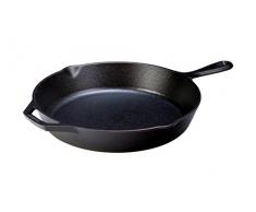 Lodge Bratpfanne Ø 30cm, Höhe 5cm, aus Gusseisen, rund mit Griff, schwarz (1 Stück)