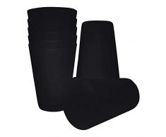 S&S-Shop 20 Plastik Trinkbecher 0,4 l - schwarz - Mehrwegtrinkbecher/Partybecher/Becher