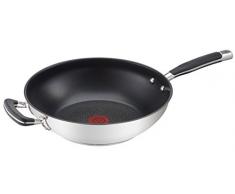 Tefal Gourmet Series H82093 Wokpfanne 30 cm, Edelstahl, schwarz/silber