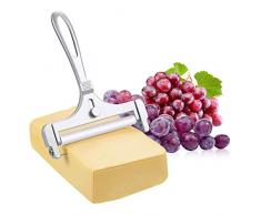 Thursday April Käseschneider mit Rolle Rostfreier Edelstahl Variable SchnittstärkeVariable Schnittstärke Robuster Käsehobel Draht