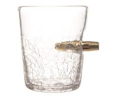 Volltreffer Whiskeyglas mit Patrone im Glas - Whiskyglas Whiskey Tumbler Whisky Tumbler