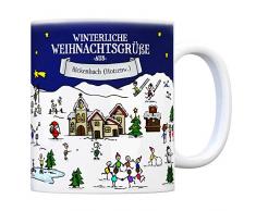 trendaffe - Rickenbach (Hotzenw.) Weihnachten Kaffeebecher mit winterlichen Weihnachtsgrüßen - Tasse, Weihnachtsmarkt, Weihnachten, Rentier, Geschenkidee, Geschenk