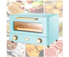 Minibackofen 12 Lliters | Mini Ofen | Mini Backofen | Ofen | Ichtbare GlasgehäRtete TüR | Abnehmbare KrüMelschale | 60-Minuten-Timer Und Einstellbarer Temperaturregler,Blue-1000W