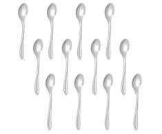 Gastro Spirit - 24-er Set Espresso-Löffel/Mokka-Löffel - Silber, 12,5 cm (L), Chromstahl, Spülmaschinenfest - 3 Setgrößen (12/24/36), weiteres Besteck aus der Serie P1 erhältlich