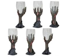 Design Toscano Skulpturaler Trinkkelch Zombiehand: 6er Set