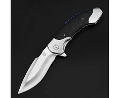 NedFoss Jadgmesser Klappmesser Shark mit Messing Lager - Outdoor Survival Messer mit Gürtelclip, Extra Scharf