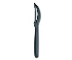 Victorinox, 7.6075 Universalschäler für Obst Gemüse (Extra scharf, Zackenschliff, Zweischneidig, Ergonomischer Griff) schwarz