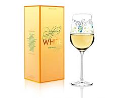 RITZENHOFF White Weißweinglas von Shinobu Ito, aus Kristallglas, 360 ml, mit edlen Platinanteilen
