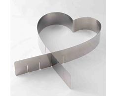 DeliaWinterfel Rostfreiem Tortenring Herz Backform auf Edelstahl - 1 Stück - Kuchen und Quiches by