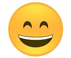 BierdeckelSmilies rund 107mm Durchmesser aus Original-Bierfilzpappe (50er Set, Lachender Emoji)