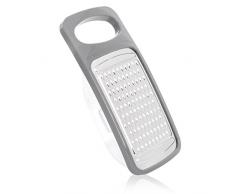 wenco Kleine Universalreibe/-raspel mit Auffangbehälter, 18 x 8,5 x 4,5 cm, Rostfreier Edelstahl/Kunststoff, Grau/Transparent, 509060