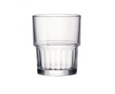 Bormioli Rocco Lyon Wasserglas 210 ml, stapelbar, gehärtetes Glas, 6 Stück