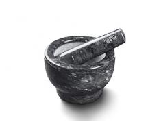 küchenspecht © | Mörser aus Marmor mit Stößel | Kein Abrieb | Hochwertig & Langlebig | Perfekte Größe | mit Antirutsch-Pad